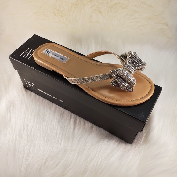 NIB I.N.C. WOMEN'S BOW FLAT SANDAL SIZE 8 - Picture 5 of 7